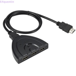 Quentin สวิตช์ขยาย 3 in 1 3 พอร์ต HDMI ขนาดเล็ก 1080P สําหรับโปรเจคเตอร์ DVD GameConsole TV