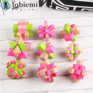 Tobiepz ของเล่นลูกบาศก์ไม้ 3D หลากสีสัน เพื่อการเรียนรู้ สําหรับเด็ก