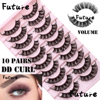 Future ขนตาปลอม DD Curl ดูเป็นธรรมชาติ ใช้ซ้ําได้ 10 คู่