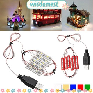 Wisdomest ไฟ LED USB บล็อกตัวต่อ DIY แบบมืออาชีพ