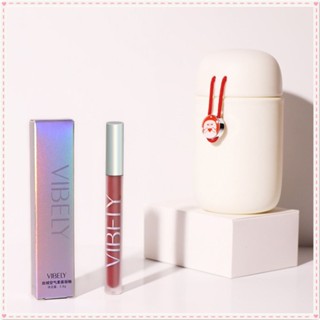 Vibely หลอดขนาดเล็ก Lip Glaze Matte Velvet Air หมอกพื้นผิว Smooth Moisturizing ลิปสติกง่ายสี Long Lasting Lip แต่งหน้า JOYFEEL