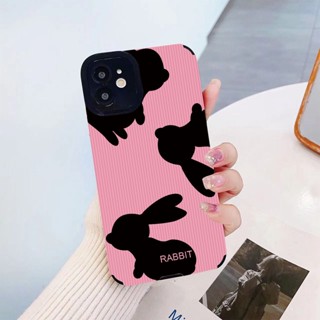 เคสโทรศัพท์มือถือ ลายกระต่าย สีชมพู สําหรับ Iphone 13 12Promax Apple 11 14 XR Xsmax XS 8Plus