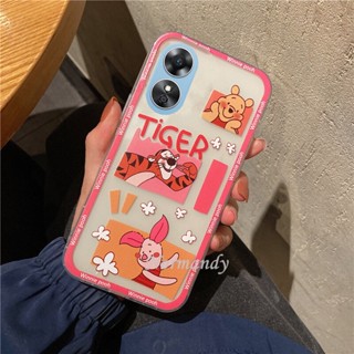 พร้อมส่ง เคสป้องกันโทรศัพท์มือถือซิลิโคน TPU แบบนิ่ม ลายการ์ตูนหมีพูห์ สีชมพู กันกระแทก สําหรับ OPPO A38 4G A38