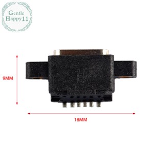 Gentlehappy ซ็อกเก็ตเชื่อมต่อ USB 3.1 Type-C 6 Pin ตัวเมีย SMD DIP พร้อมสกรู สําหรับ PCB TH