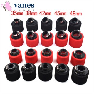 Vanes1 โฟมกรองอากาศรถจักรยานยนต์ 35 มม. 38 มม. งอตรง 48 มม. สีดํา และสีแดง