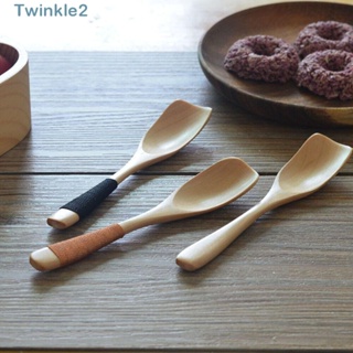 Twinkle ช้อนซุป ช้อนไม้ ช้อนกาแฟ ขนมหวาน บนโต๊ะอาหาร