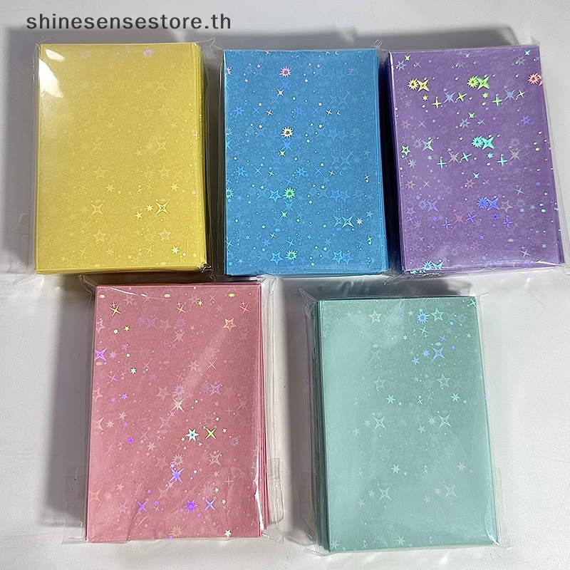 Shine กระเป๋าใส่โฟโต้การ์ด การ์ดรูปภาพ ลายดาว Kpop Idol กลิตเตอร์ 50 ชิ้น ต่อแพ็ค