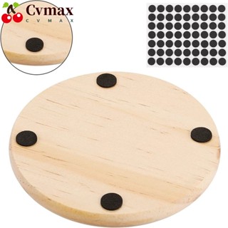 Cvmax แผ่นรองแก้วไม้ ทรงกลม กันลื่น DIY