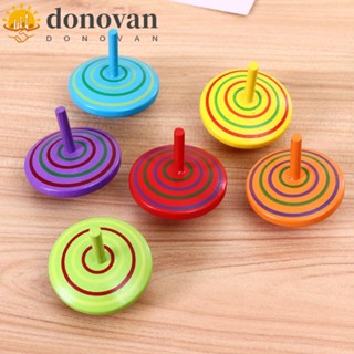 Donovan Woode Spinning Top Toy ของเล่นเด็ก ของขวัญ สนุก เดสก์ท็อป ของเล่นบรรเทาความเครียด ของเล่นไจโร หมุนด้านบน เกมการศึกษา ของเล่นไม้ไจโร