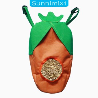 [Sunnimix1] ถุงให้อาหารกระต่าย ผ้าออกซ์ฟอร์ด แบบแขวน พร้อมตะขอ สําหรับหนูแฮมสเตอร์ กระต่าย