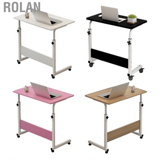 Rolan Liftable Bedside Table  Simple Style  Desk Space Saving C Shape Metal Frame for Bedroom