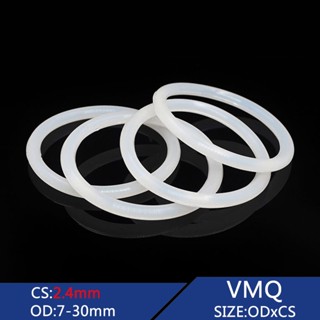 ปะเก็นซีลโอริง VMQ CS 2.4 มม. OD 7 มม.-50 มม. สีขาว แบบเปลี่ยน สําหรับสกรู และแหวนซีล 8 ชิ้น 10 ชิ้น 15 ชิ้น 20 ชิ้น ต่อชุด