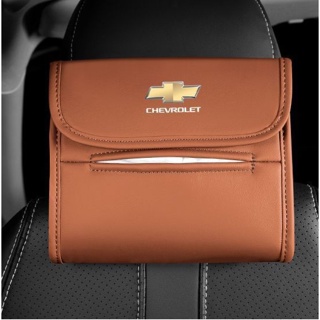 Chevrolet LOGO tissue bag Malibu Cruze EQUINOX Cavalier Traverse Captiva Suburban Tahoe spark Groove car seat rear hanging storage box sun visor hanging leather tissue bag