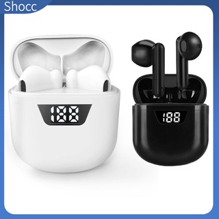 Shocc B55 J55 หูฟังสเตอริโอไร้สาย พร้อมเคสชาร์จ สําหรับโทรศัพท์มือถือ เล่นเกม คอมพิวเตอร์ แล็ปท็อป กีฬา