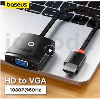 Baseus อะแดปเตอร์แปลงสายเคเบิ้ล HDMI เป็น VGA พาวเวอร์ซัพพลายเสียง สําหรับแล็ปท็อป Xbox PS4 TV HD เป็น VGA