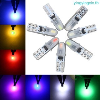 Yin หลอดไฟ T5 3014 2smd LED ขนาดเล็ก กว้าง สําหรับอ่านหนังสือ ติดป้ายทะเบียนรถยนต์