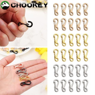 Chookey พวงกุญแจคาราบิเนอร์ หัวเข็มขัดโลหะ อุปกรณ์เสริม สําหรับกระเป๋า DIY 10 ชิ้น