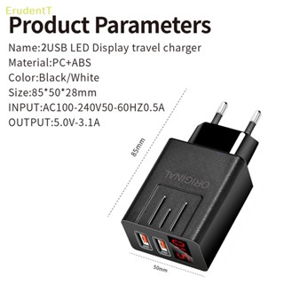 [ErudentT] 45w QC 3.0 USB Charger LED จอแสดงผลดิจิตอล ชาร์จเร็ว อะแดปเตอร์ชาร์จโทรศัพท์ [ใหม่]