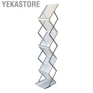 Yekastore Foldable Brochure Stand Transparent Acrylic  Rack For