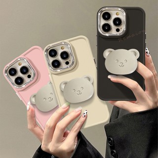 เคสซิลิโคนนิ่ม ลายหมี 3D กันกระแทก สําหรับ iPhone 11 12 13 14 15 Pro MAX Plus 11Pro X XR XS MAX 7 8 Plus SE 2020 2022