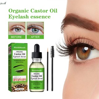 Qccuot Castor Oil เซรั่มขนตา Eye Care 48g Eyelash Essence Eye Essence 30ml Moisturizing Eyelash Essence ขนตาหนา Eyelash Growth Liquid น้ำมันหอมระเหยขนตา