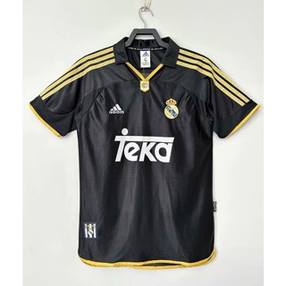 เสื้อกีฬาแขนสั้น ลายทีมฟุตบอล Real Madrid 98-00 คุณภาพสูง สไตล์วินเทจ