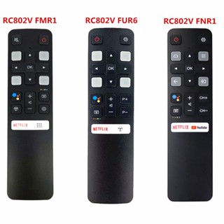 รีโมตคอนโทรล RC802V FMR1 RC802V FUR6 RC802V FNR1 สําหรับสมาร์ททีวี TCL Android 4K