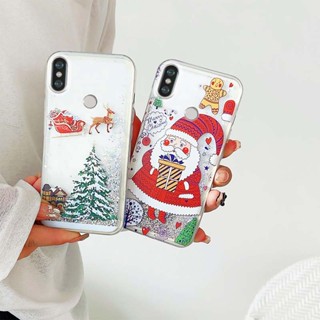 Ybd เคสโทรศัพท์มือถือ มีทรายไหล ลายต้นคริสต์มาส ซานตาคลอสน่ารัก สําหรับ Xiaomi Max 2 3 A1 5X A2 6X Xiaomi 8 Pro 8 Lite 9 Pro