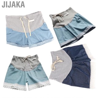 Jijaka Maternity Shorts  Breathable Pregnancy Denim Thin Elastic Comfortable Simple for Pregnant Woman