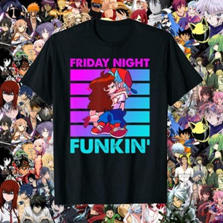 เสื้อยืดแขนสั้น ผ้าฝ้าย พิมพ์ลาย Friday Night Funkin Hug Bf Gf Tcamisa สไตล์วินเทจ คลาสสิก ขนาดใหญ่ สําหรับผู้ชาย Xs5Xl