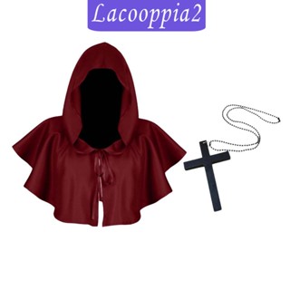 [Lacooppia2] เสื้อคลุมฮาโลวีน พร้อมสร้อยคอไม้กางเขน สําหรับผู้ใหญ่