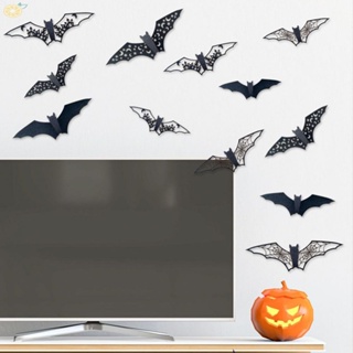 【VARSTR】Bat Wall Stickers 48/96pcs Bedrooms Black Festival Halloween Atmosphere