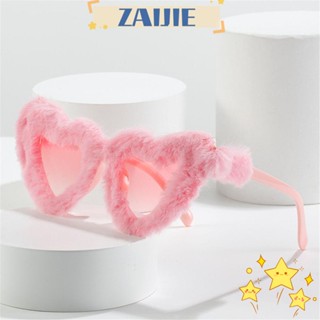 Zaijie24 แว่นกันแดด รูปหัวใจ แฟชั่นวินเทจ ผู้หญิง Clout Goggle Love Heart แว่นตากันแดด