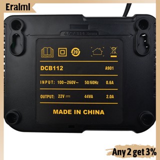 Eralml Li-Ion ที่ชาร์จ แบบเปลี่ยน สําหรับ Dewalt DCB112 DCB105 015