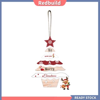 Redbuild|  จี้ไม้ รูปการ์ตูนคริสต์มาสน่ารัก ขนาดเล็ก สําหรับตกแต่งเทศกาลคริสต์มาส