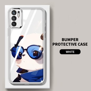 Ybd เคสโทรศัพท์มือถือแบบนิ่ม TPU ใส กันรอยเลนส์กล้อง ลายแพนด้าน่ารัก สําหรับ Xiaomi POCO M3 Pro 4G 5G Redmi Note 10 5G Note 10T 5G POCO X3 GT 5G