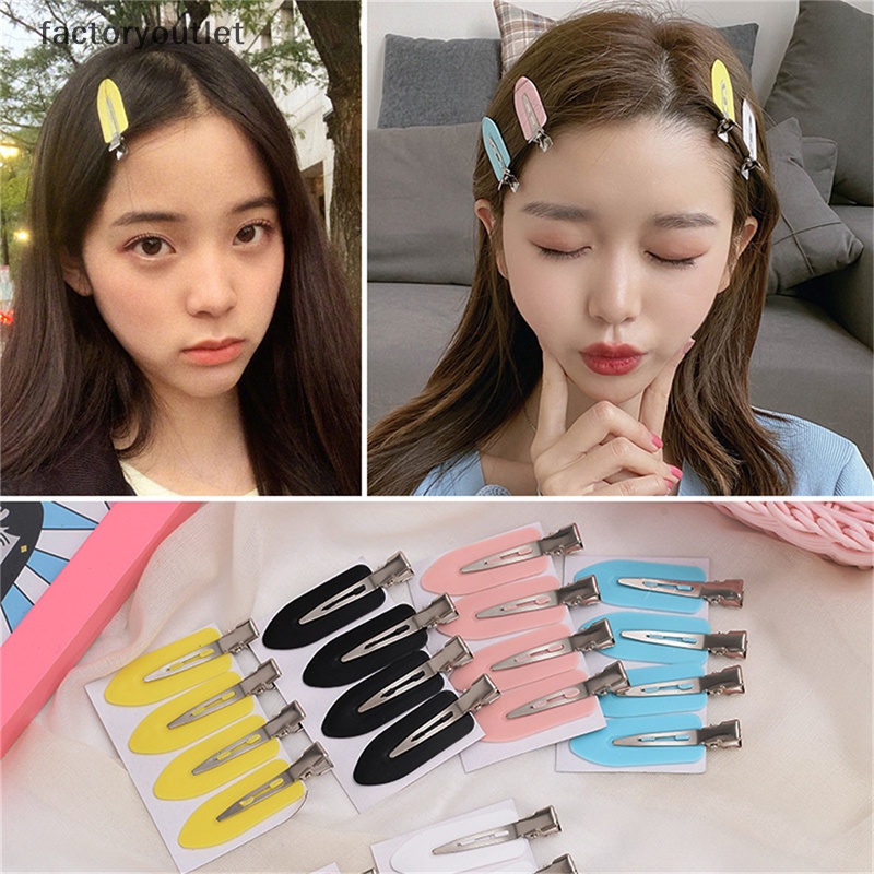 Flth กิ๊บติดผมเรซิ่น ไร้รอยต่อ สีแคนดี้ สําหรับแต่งหน้า 4 ชิ้น ต่อชุด