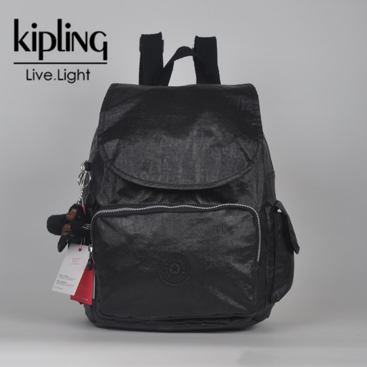 Kiplingg กระเป๋าเป้สะพายหลัง อเนกประสงค์ ลายลิง MOCHILA KIPLIN CITY PACK S PRETO ของแท้ สําหรับผู้หญิง