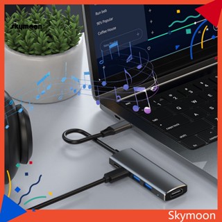 Skym* อะแดปเตอร์ฮับ Type-c เป็น 4k Hdmi 4k Hdmi ความเร็วสูง Usb3.0 Pd3.0 5-in-1 สําหรับแล็ปท็อป