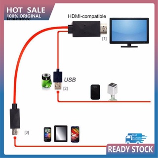 &lt;lementree&gt; สายเคเบิลอะแดปเตอร์ดีบักกิ้ง Usb 1080 Hd Micro Usb เป็น Hdmi สําหรับโทรศัพท์มือถือ Android Plug and Play Tv