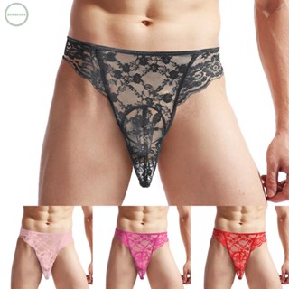 GORGEOUS~Mens Lace G-string Sissy Pouch Panties Thong Bikini Briefs Underwear Lingerie