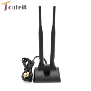 Tcuteit เราเตอร์ขยายสัญญาณ WiFi Dual Band RP-SMA ตัวผู้