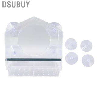 Dsubuy Window Bird Feeder Clear Sturdy Acrylic House W/4 Suction