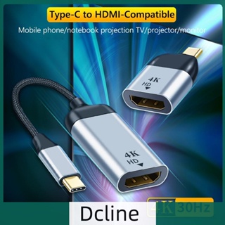 [Dcline.th] อะแดปเตอร์แปลงสายเคเบิ้ล USB Type-C เป็น HDMI 4K HD สําหรับ PC