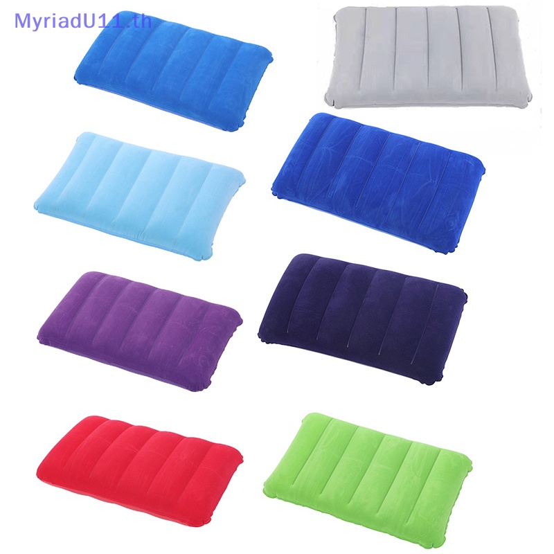 Myriadu หมอนเป่าลม แบบนิ่ม แบบพกพา พับได้ ขนาด 47*30 ซม.