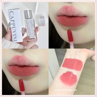 Cappuvini Dreamy Blue Pink Tube Lip Glaze Pseudo Plain Mirror Water Glass Doodle ลิปสติกง่ายต่อการสีติดทนนานนักเรียนหญิงแต่งหน้า JOYFEEL