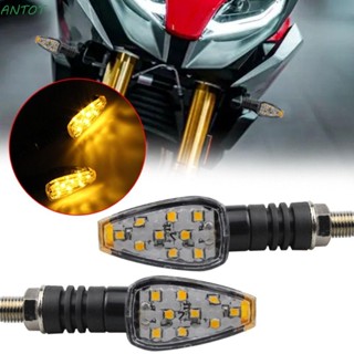 Antot ไฟเลี้ยว LED ABS 12V สีเหลืองอําพัน สําหรับรถจักรยานยนต์