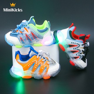 MiniKicks รองเท้าผ้าใบเด็กสไตล์โมเดิร์นที่มีความนุ่มสบายและป้องกันการลื่นไถล 2023 NEW RYD2390W54 37Z230913