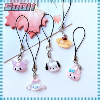 Suqi จี้สายคล้องโทรศัพท์ ลาย Melody Cinnamoroll น่ารัก สําหรับแขวนตกแต่งรถยนต์