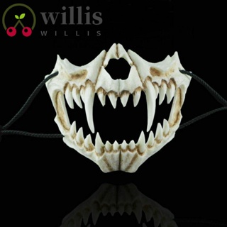 Willis ฮาโลวีน กระดูก กะโหลก หน้ากาก อุปกรณ์ประกอบฉาก ปาร์ตี้ หน้ากากโครงกระดูก หน้ากาก งานรื่นเริง หมาป่า มังกรเทพ คอสเพลย์ ปีศาจ หน้ากาก